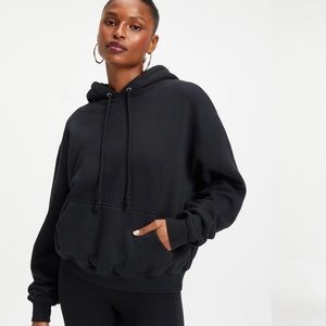 Good American sueded fleece boyfriend Hoodie brand new w/tags in Black size M
